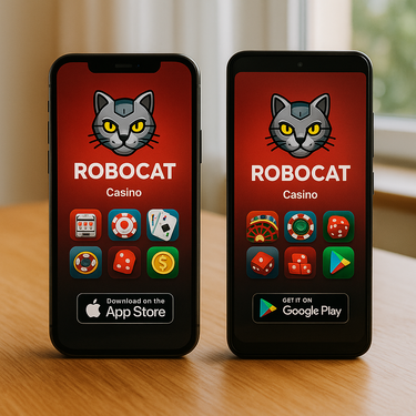 RoboCat Casino - Mobile Apps - iOS and Android